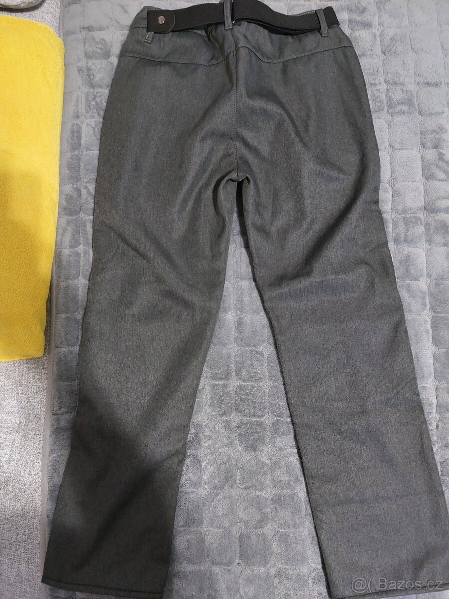 Šedé zateplené kalhoty 164 - 3