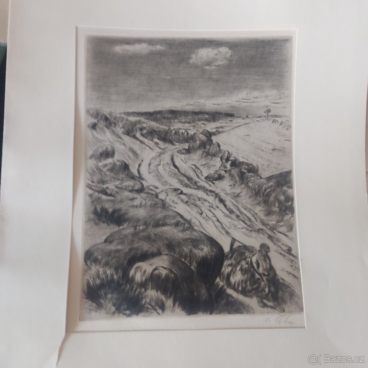 Karel štika dřevoryt s logem - 3