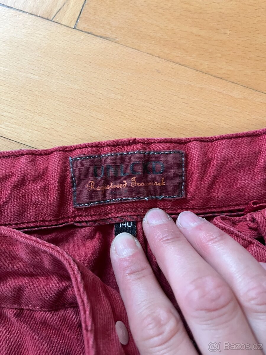 vínové džíny vel. 140 - 3