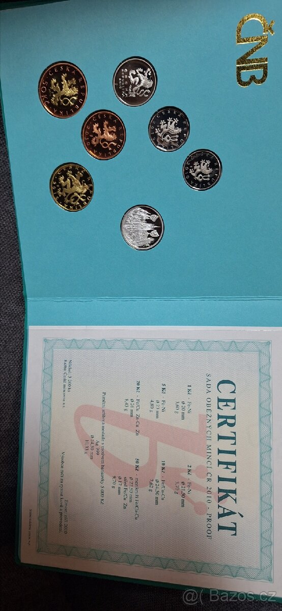Sada oběžných mincí proof 2010 semiš - 3