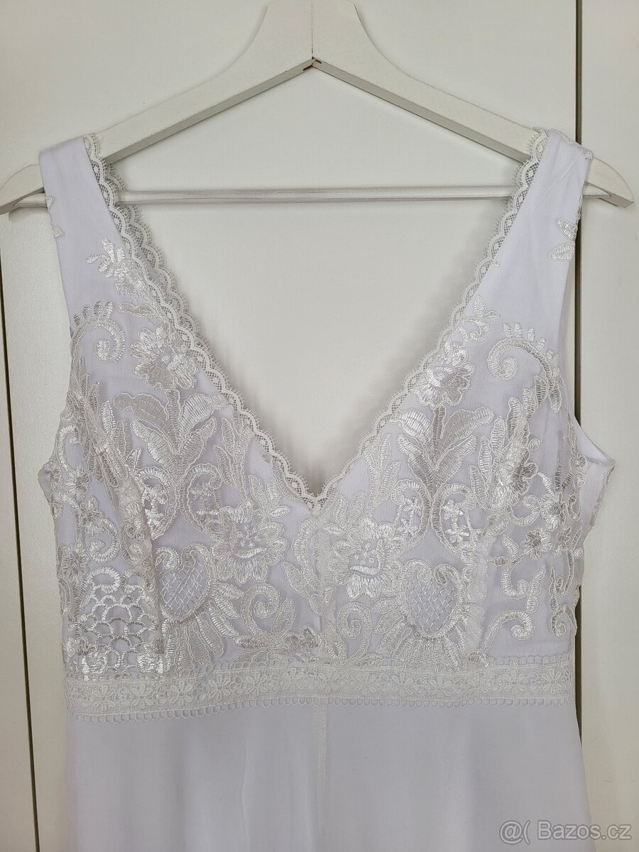 Nové krajkové bílé šaty - 3