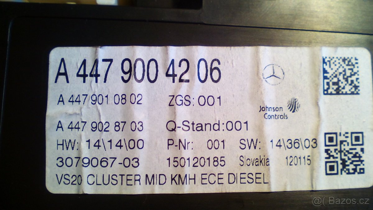 Budíky Mercedes-Benz Vito (W447), Viano - 3