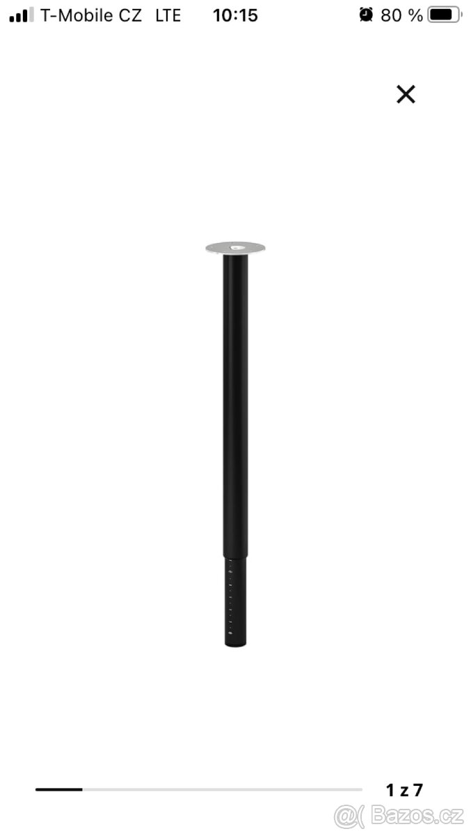 Nastavitelná noha OLOV, černá, 2 ks - IKEA - 3