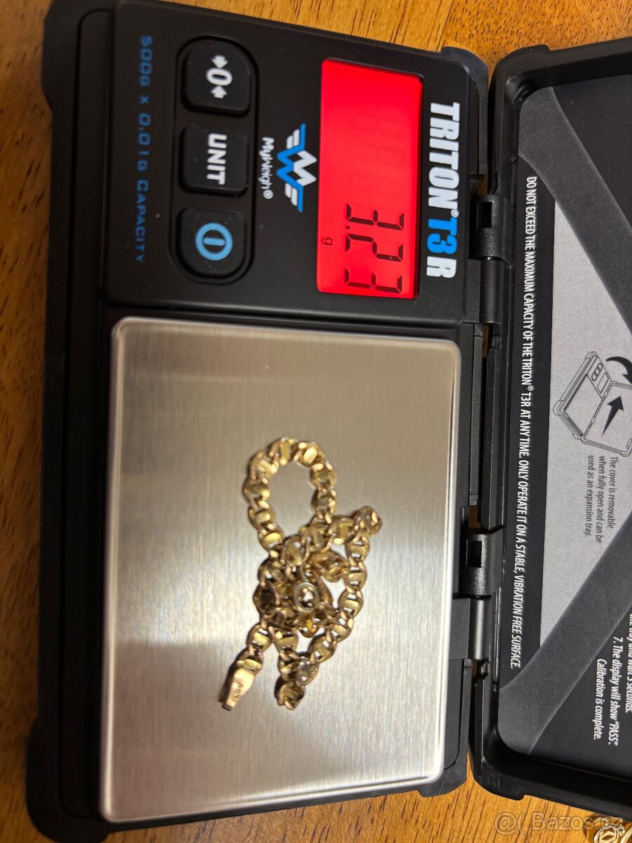 Pánský náramek zlato masivní 3,23 g 14. Kt - 3