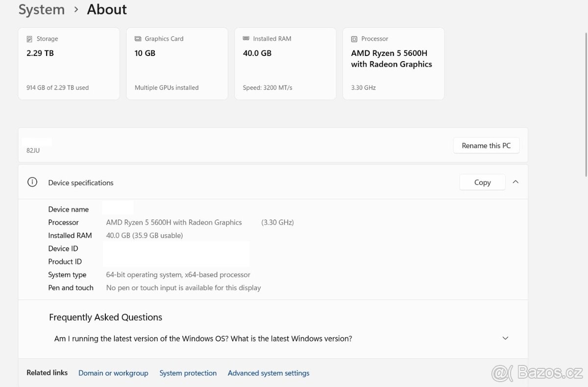 Lenovo Legion 5 15ACH6H - RTX 3060 - 3