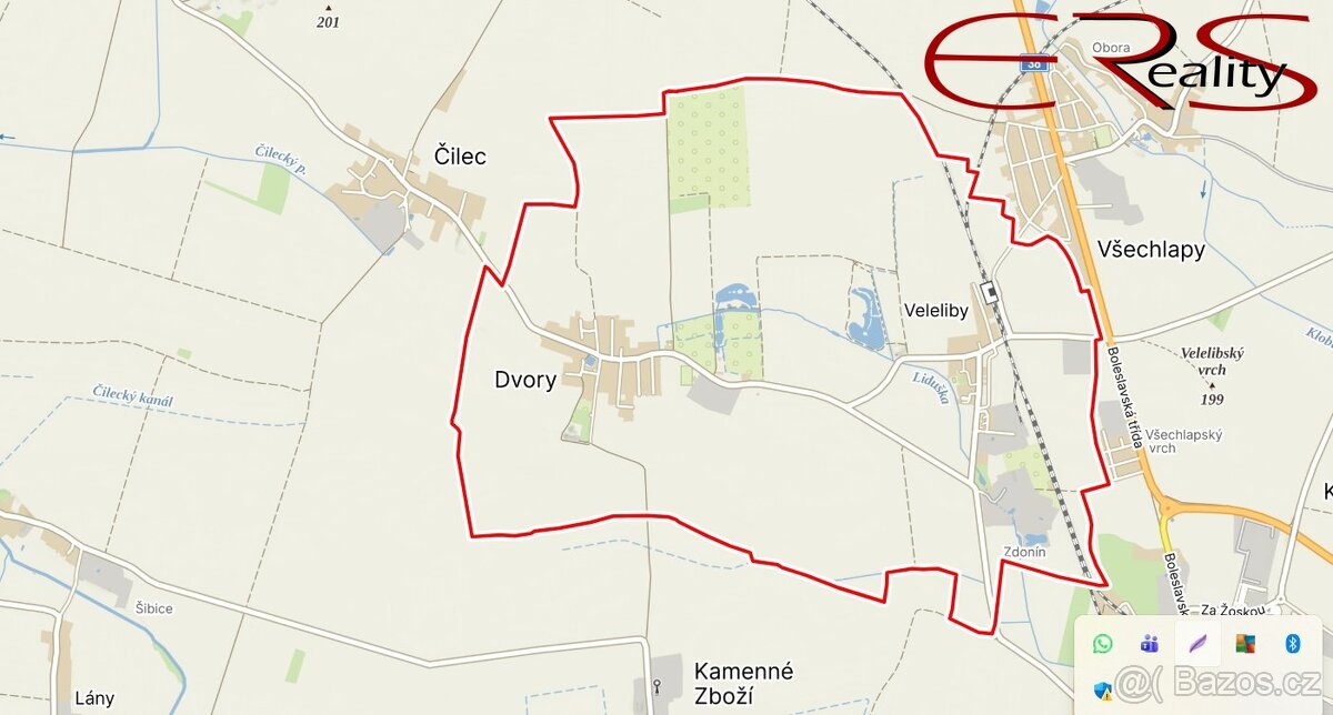 Prodej pole 14 829 m², Dvory, ev.č. 00638 - 3