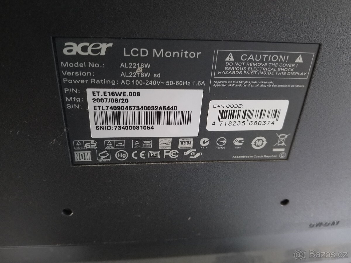 Monitory Acer Al2216W - 3