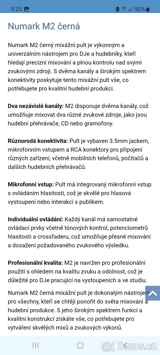 Mixážní pult zn.Numark M2 - 3