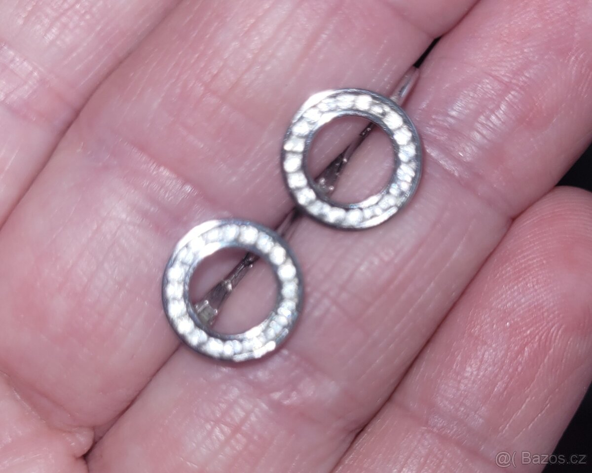 Stříbrné náušnice - punc - 3