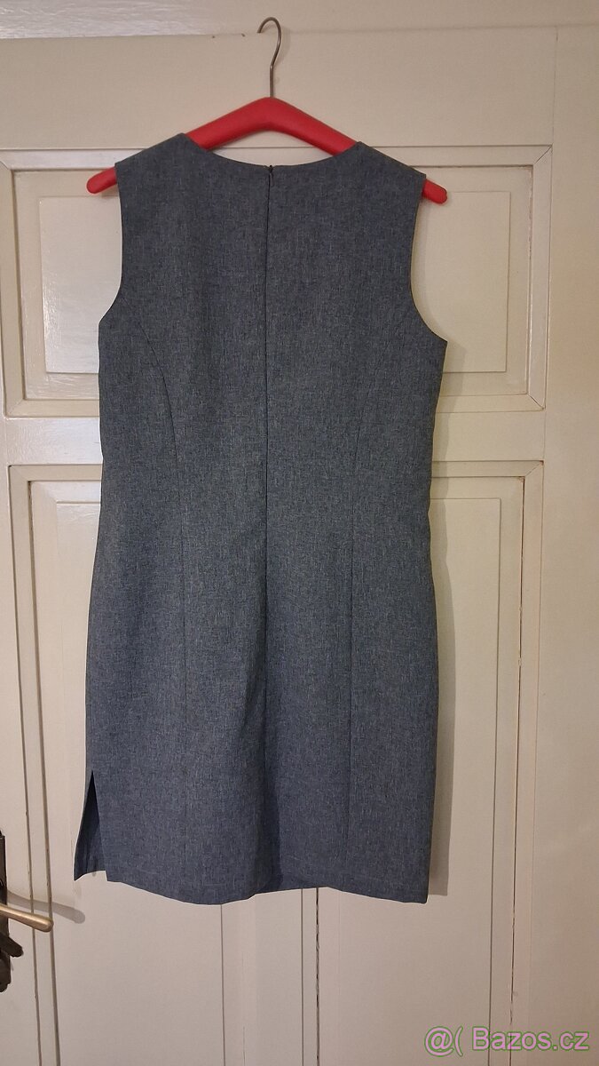 Dámské šedé společenské šaty - 3