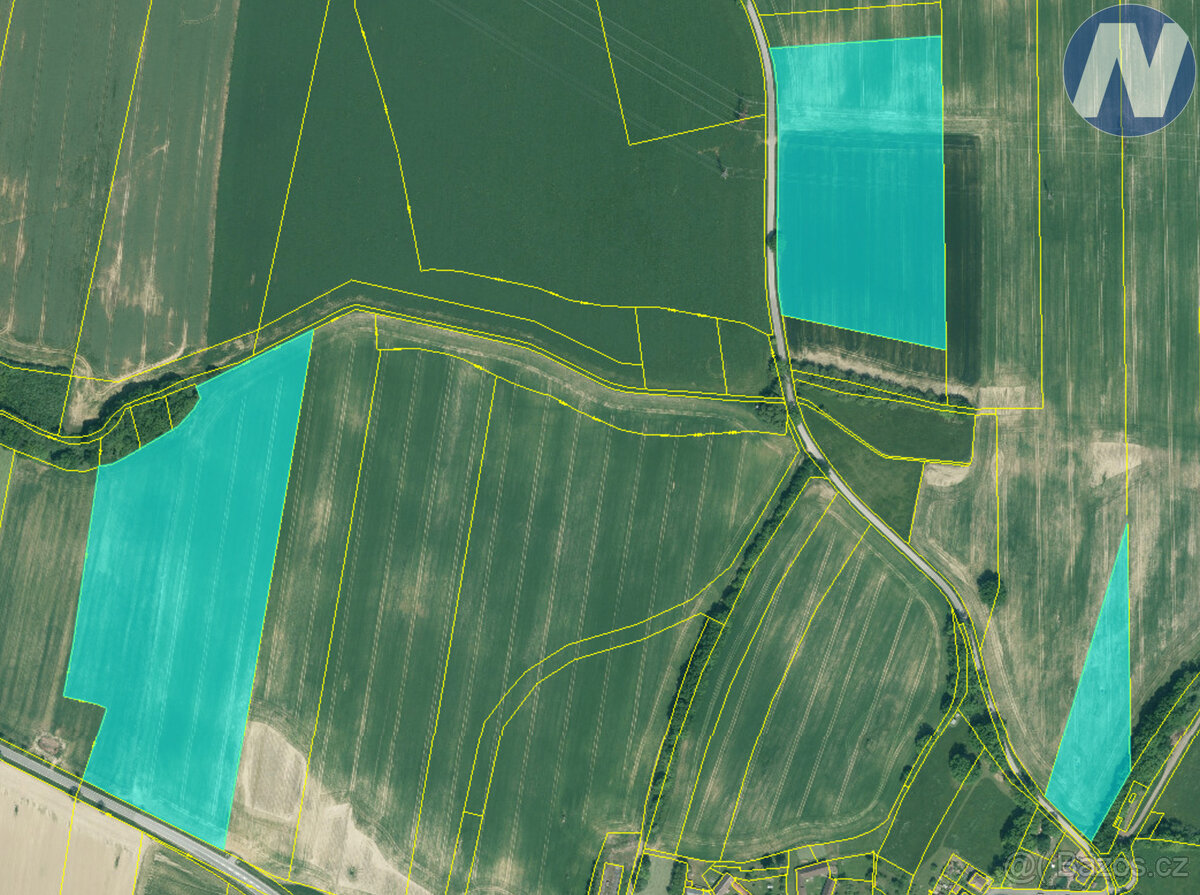 Prodej podílu 1/3 zemědělských pozemků, 182831 m2, Němčice - 3