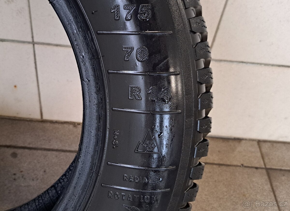 2x zimní pneu Kleber Krisalp HP3, 175/70 r14, vzorek 6,5 mm - 3
