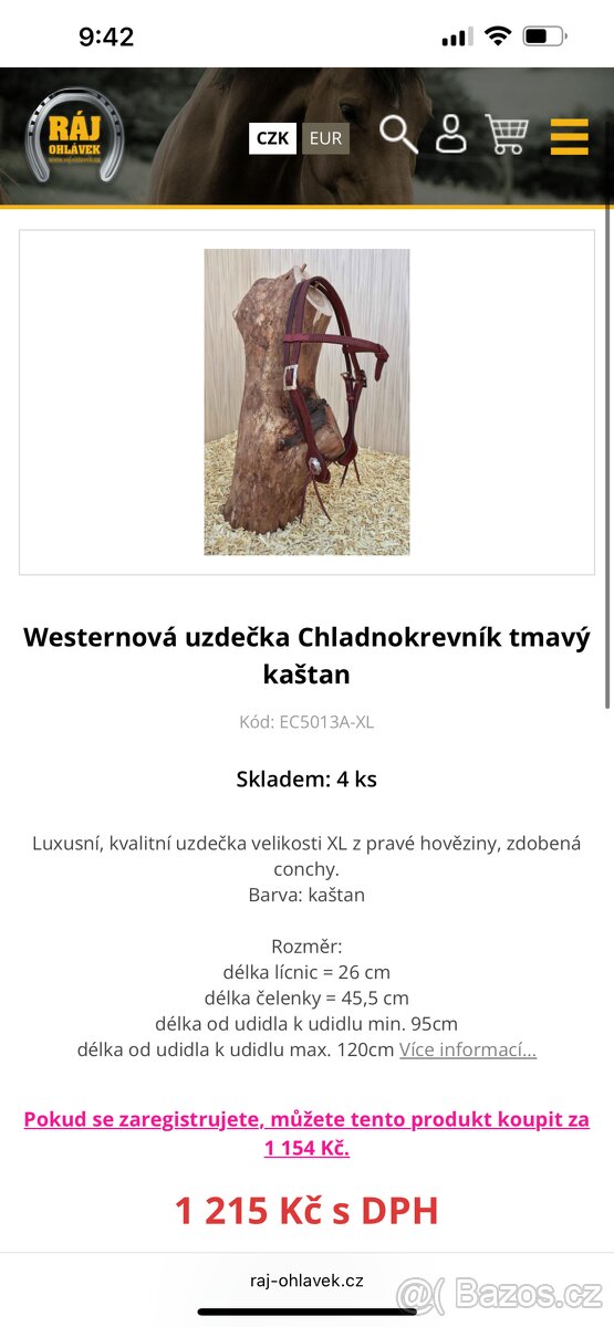 Westernová nová uzda + nánosník - 3