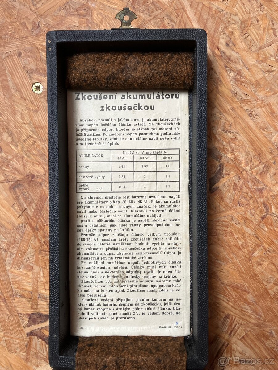 Zkoušečka olověných akumulátorů. - 3