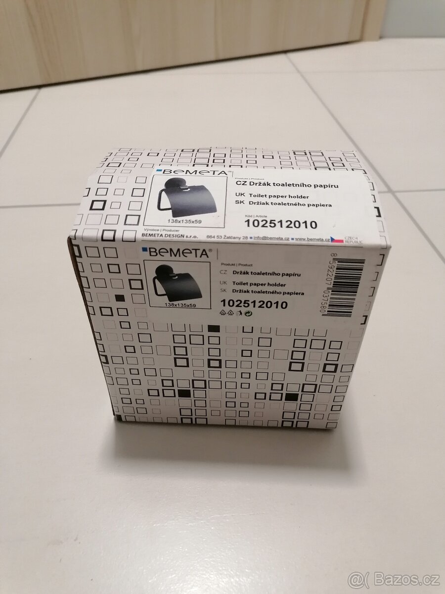 Držák na toaletní papír černý - 3