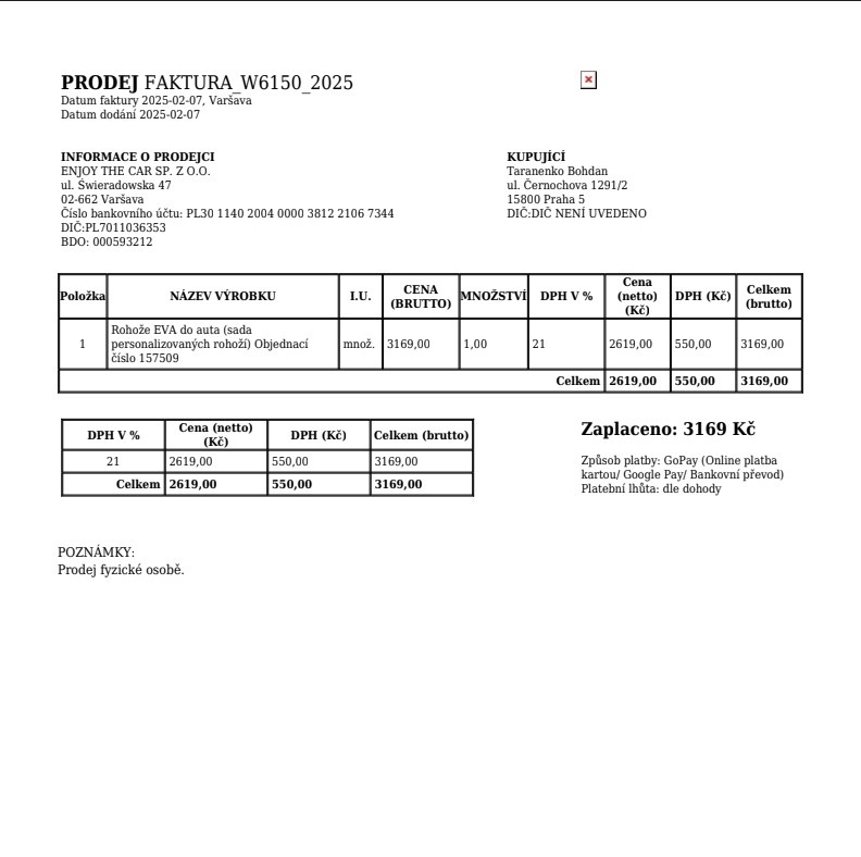 Prodám auto koberce do Dodge Challenger - 3
