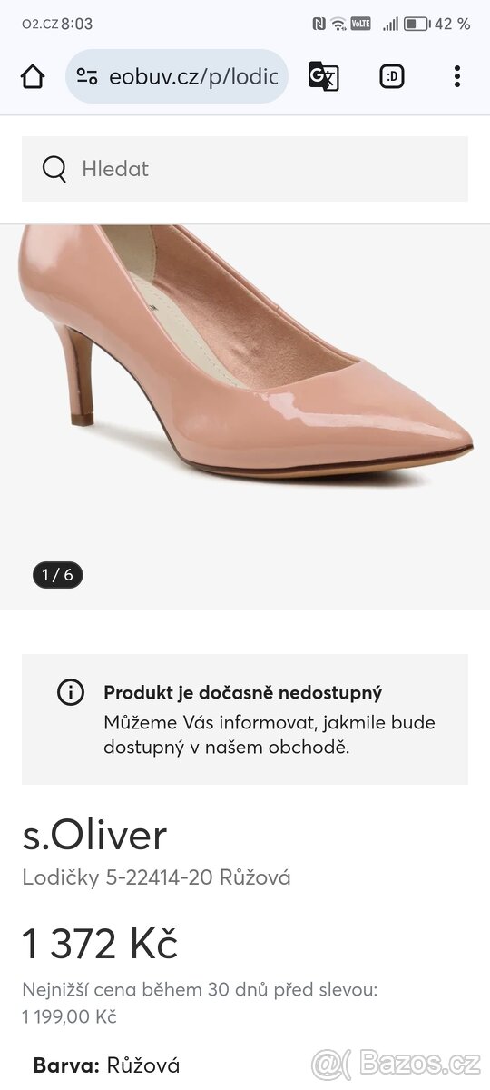 Nové lodičky s.Oliver 41 lesklé růžové - 3