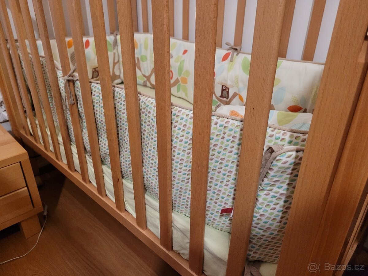 Dětská postýlka Scarlett Laura buk 120 x 60 cm - 3