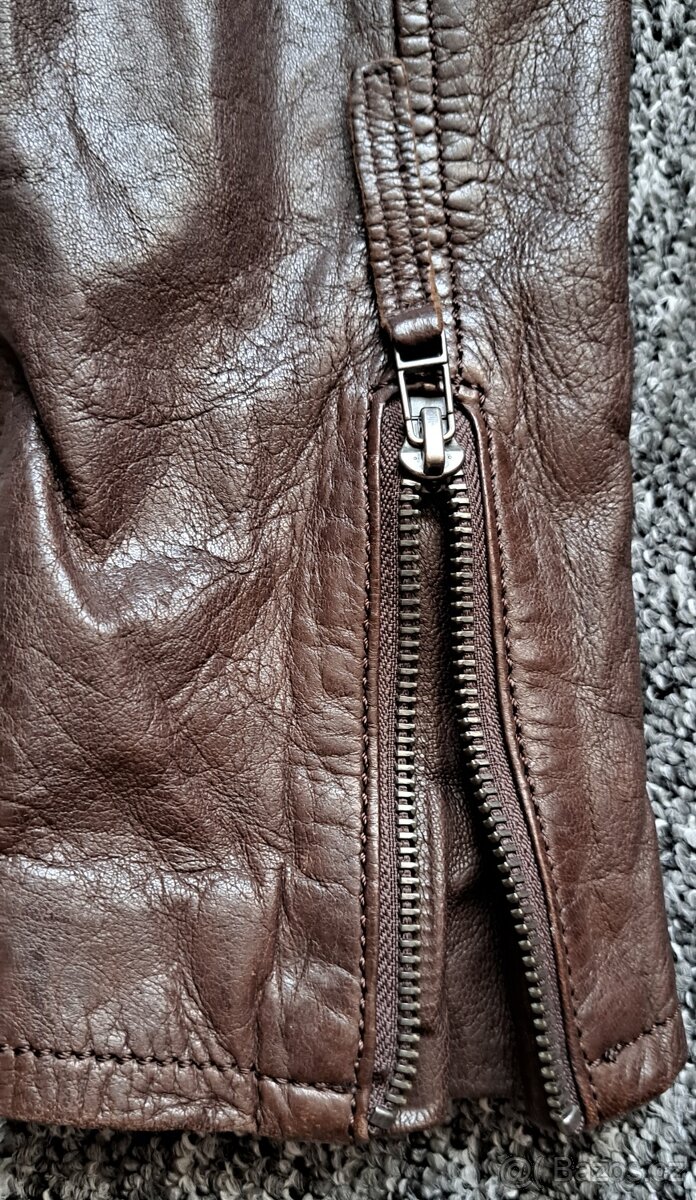 Dámská kožená bunda - brown Gipsy - 3