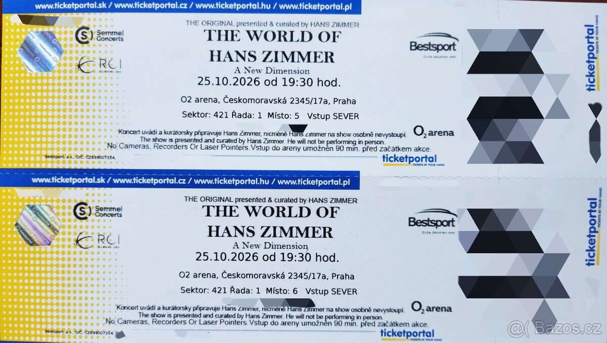 The World Of Hans Zimmer: 1 Rada Horni Sezení 25.10.2026 O2 - 3