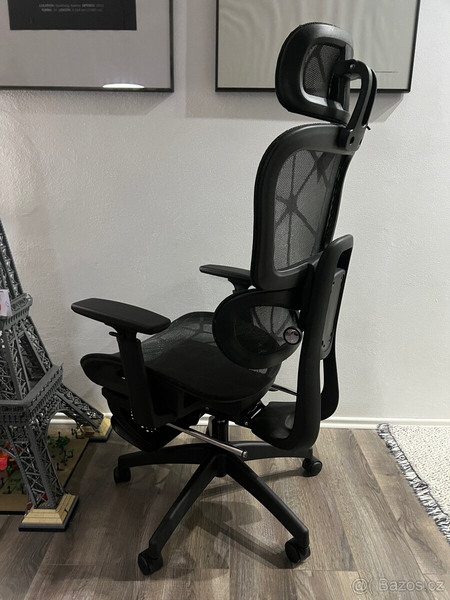 Kancelářská ergonomická židle + podnožka (NOVÁ) - 3