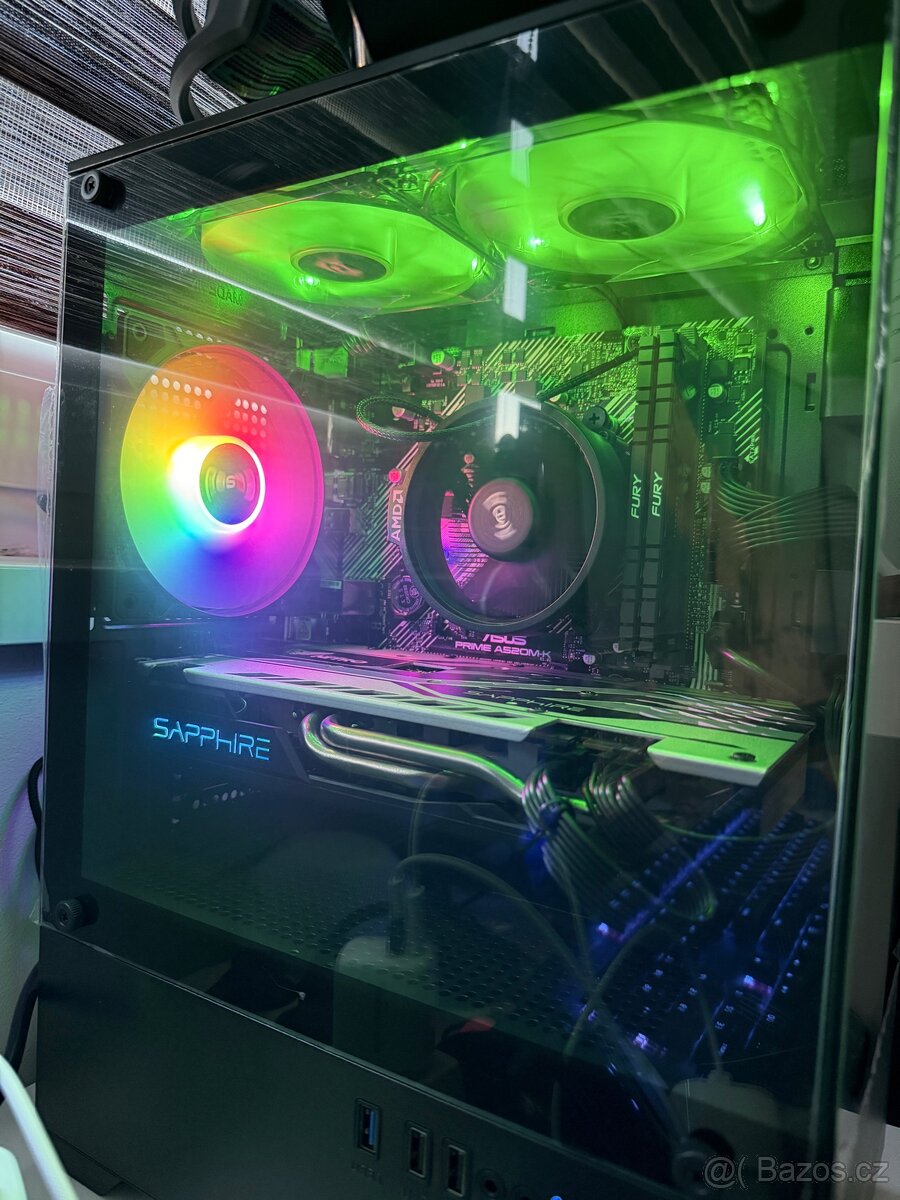 Herní PC Ryzen 5 5000, 16GB RAM, 8GB RX580 - 3