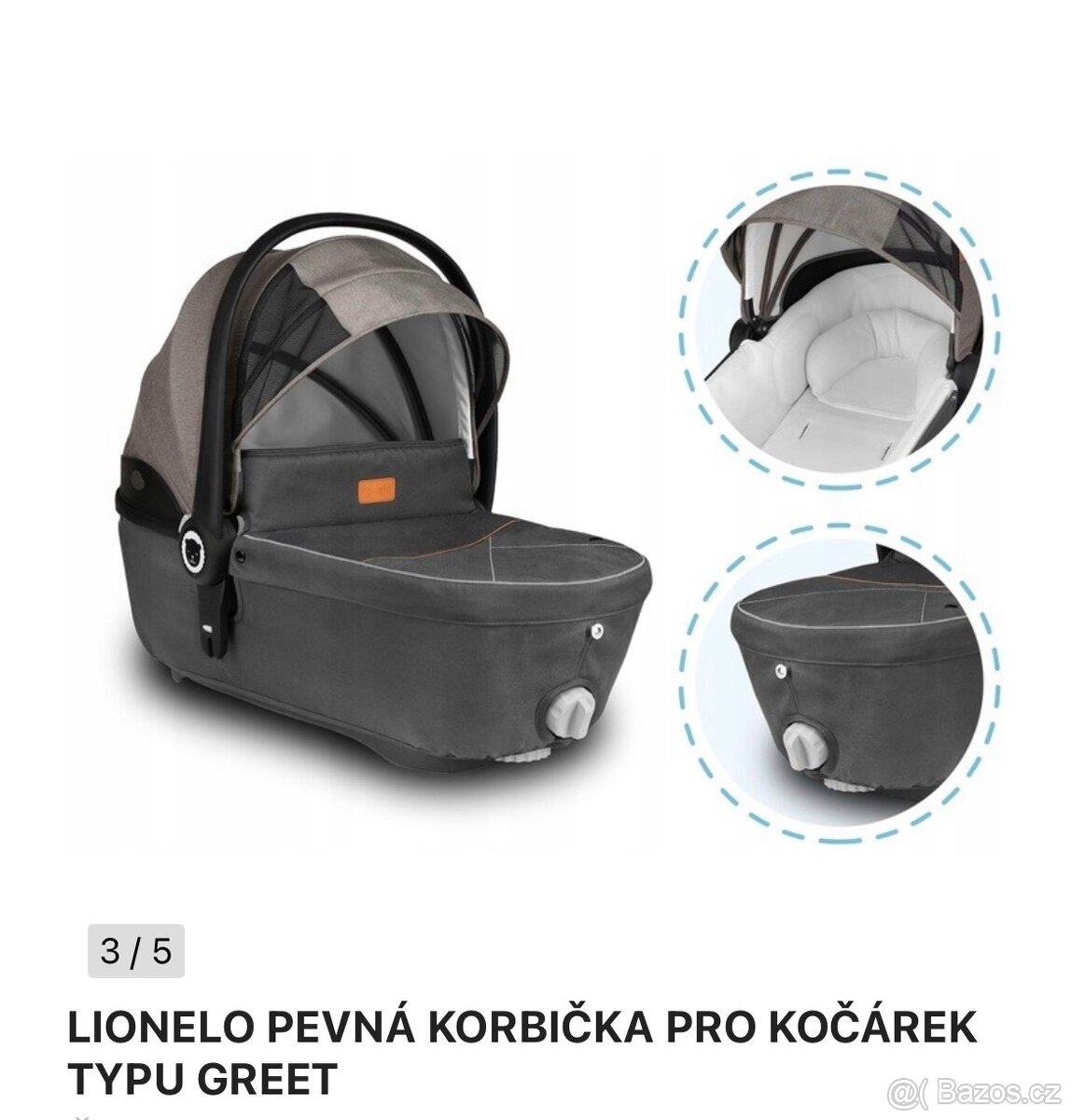 Pevna korbička pro kočárek typu Greet, multifunkční, - 3