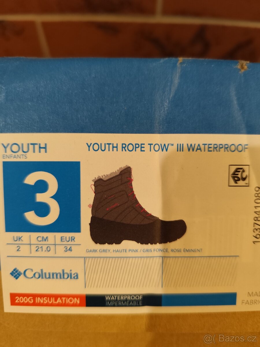 Detske zimni boty Columbia vel 34 - 3