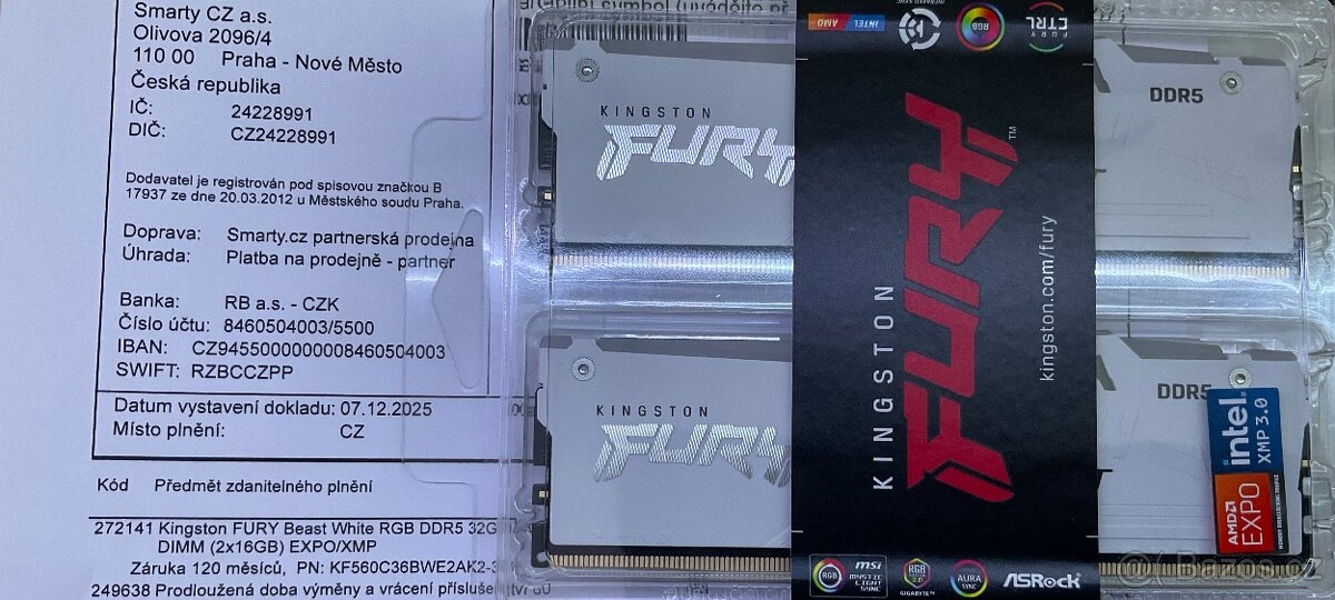 Kingston FURY DDR5 2x16GB 6000MT, CL36, AMD EXPO+Intel XMP - 3