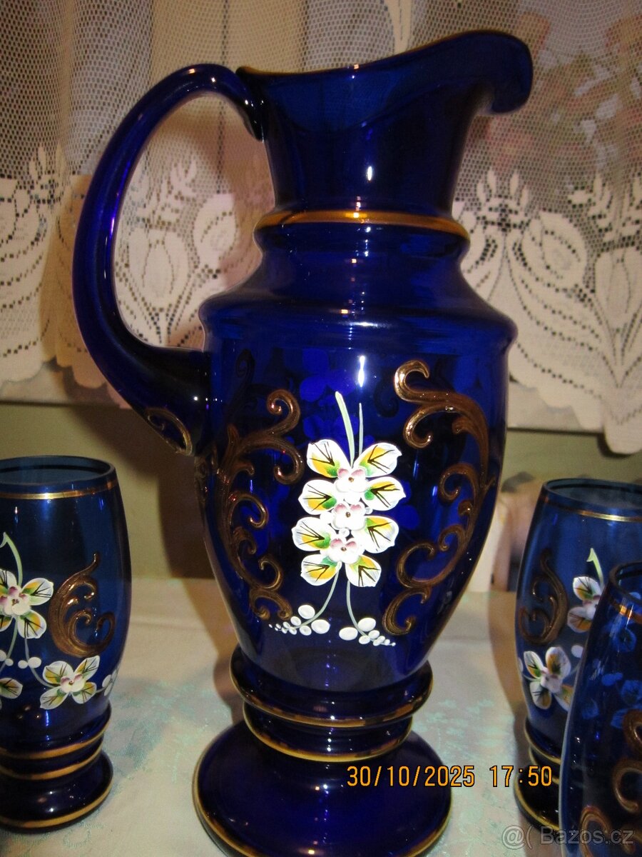 sada z Novoborského skla (džbánek + 6sklenic) - 3