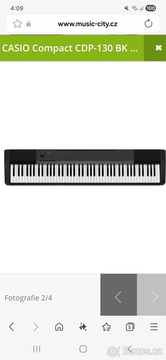 Digitální piano CASIO Compact CDP-130 BK SET - 3