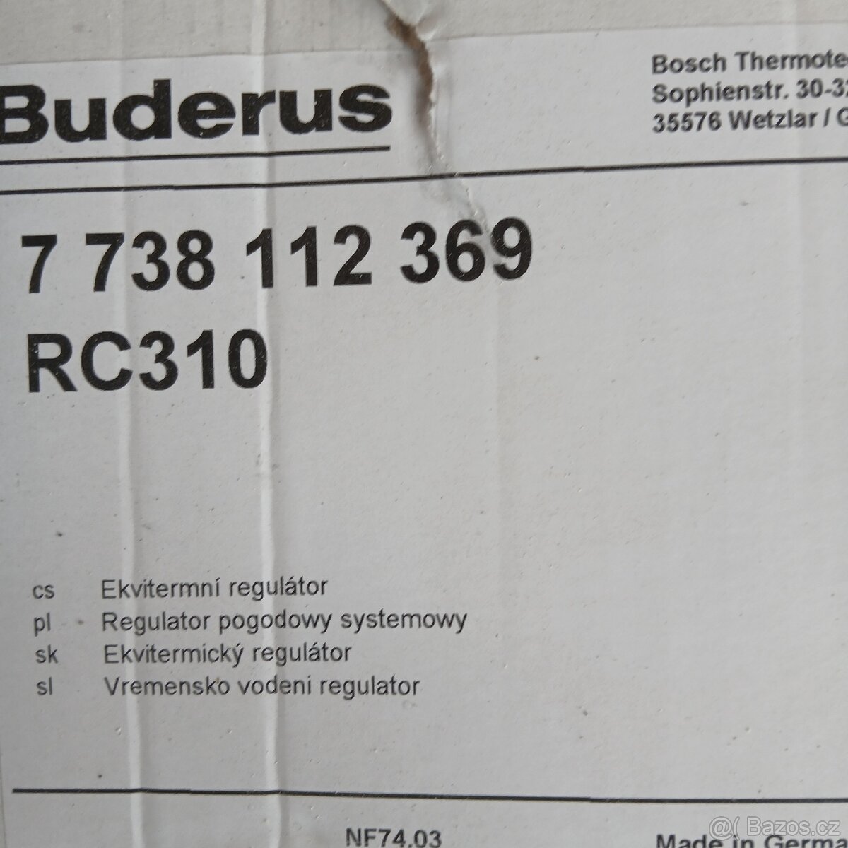 Regulátor Buderus 310 - 3