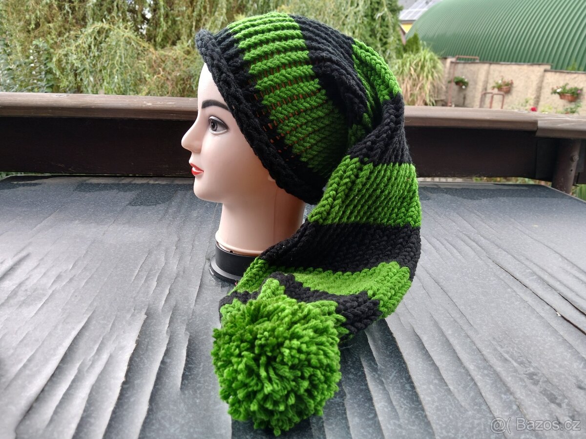 .Nová pletená mega dlouhá čepice - 3