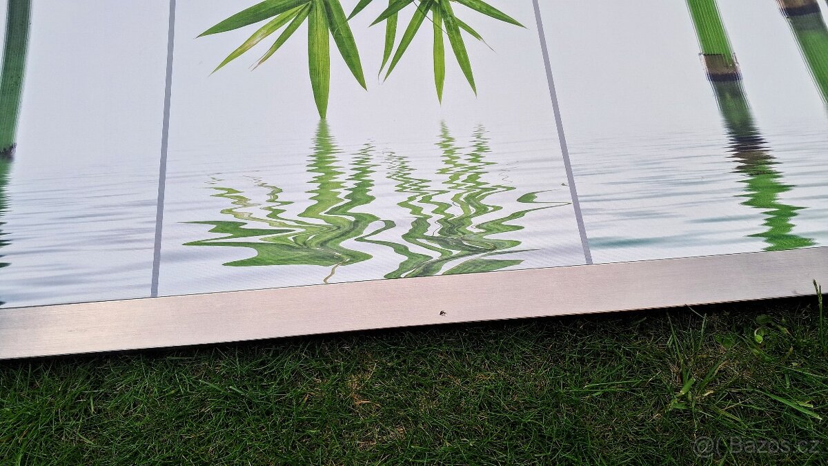 Obraz v hliníkovém rámu bambus a voda - 3