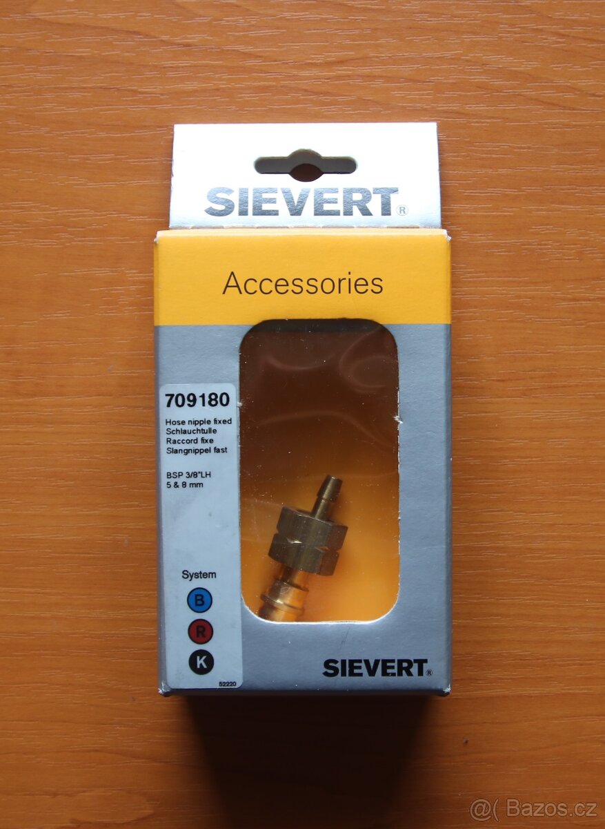 Koncovka hadicová pevná SIEVERT (709180) pro hořák - 3