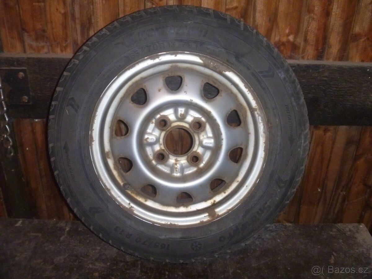 2x pneu na ráfcích 165/70 R13 - 3