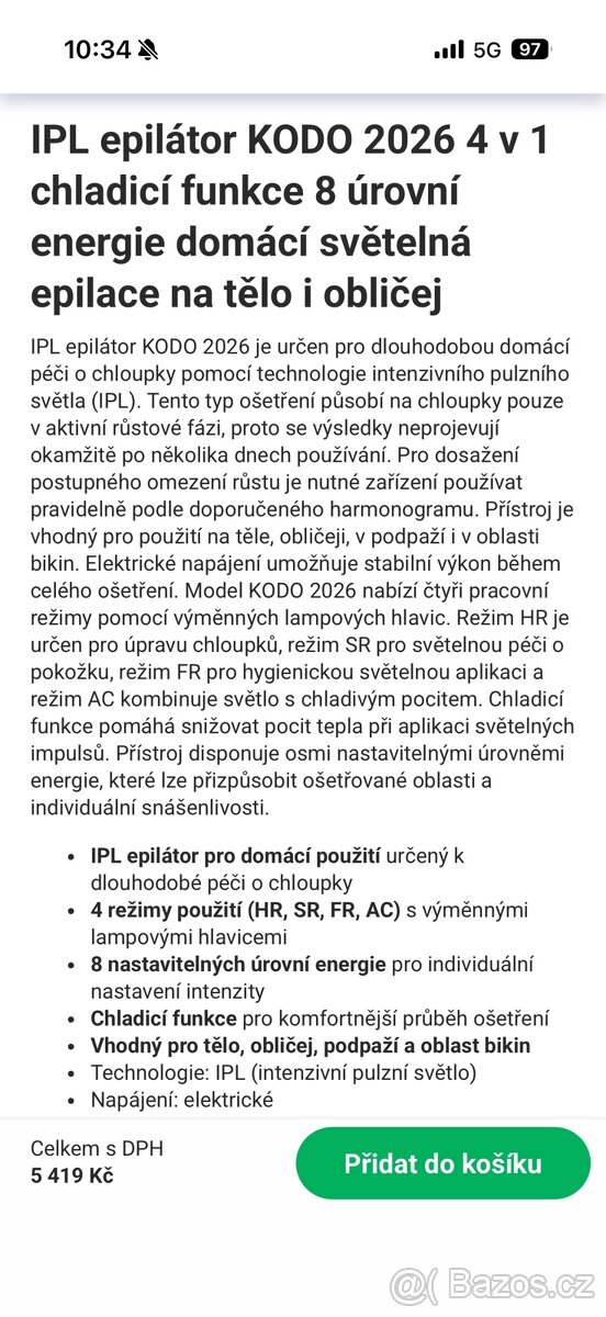 IPL epilátor (Lumea) - 3