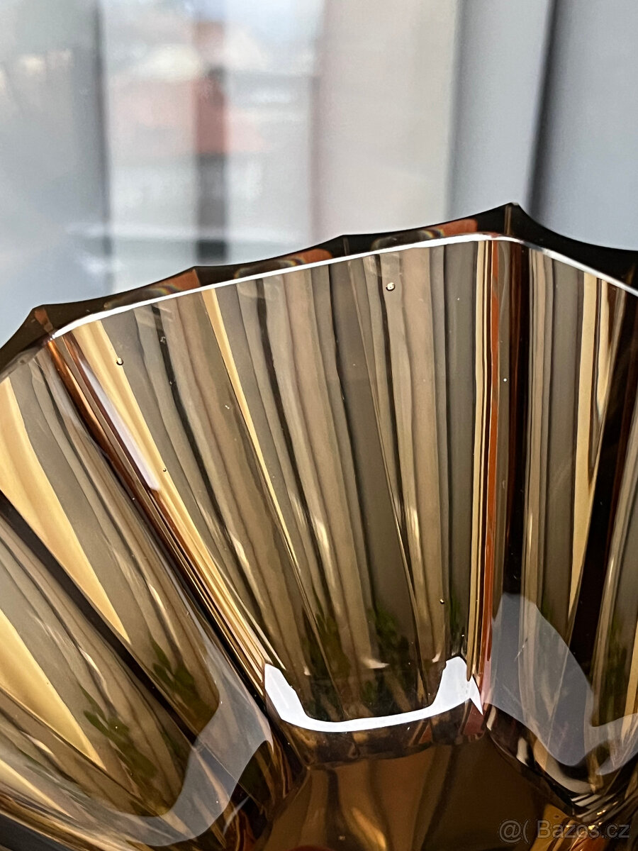 Moser Váza, žardiniéra V 10 cm, kouřové sklo - 3