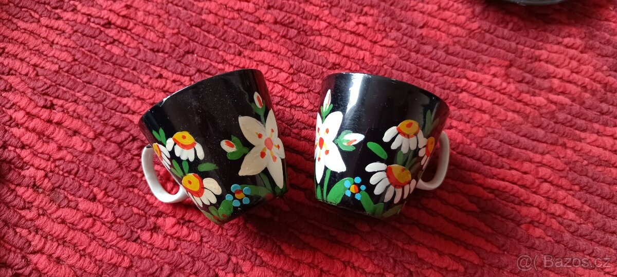 2 x šálek s podšálkem, porcelánový Epiag, Chodsko - 3