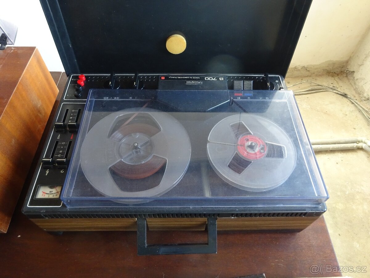 Gramofon a kotouč. magnetofon + LP desky. - 3