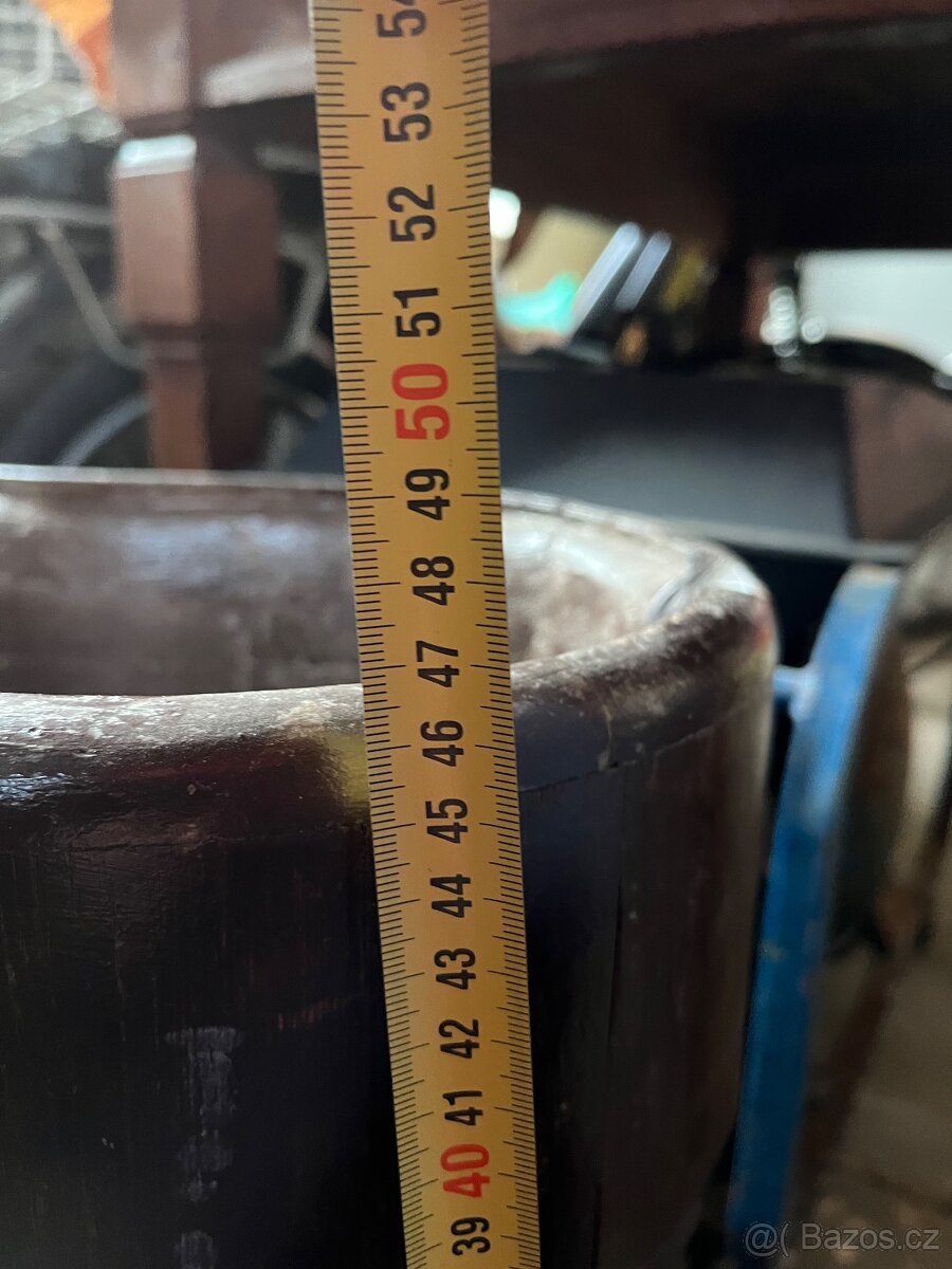 Starožitná taburetka/ dřevěná žardiniéra - 3