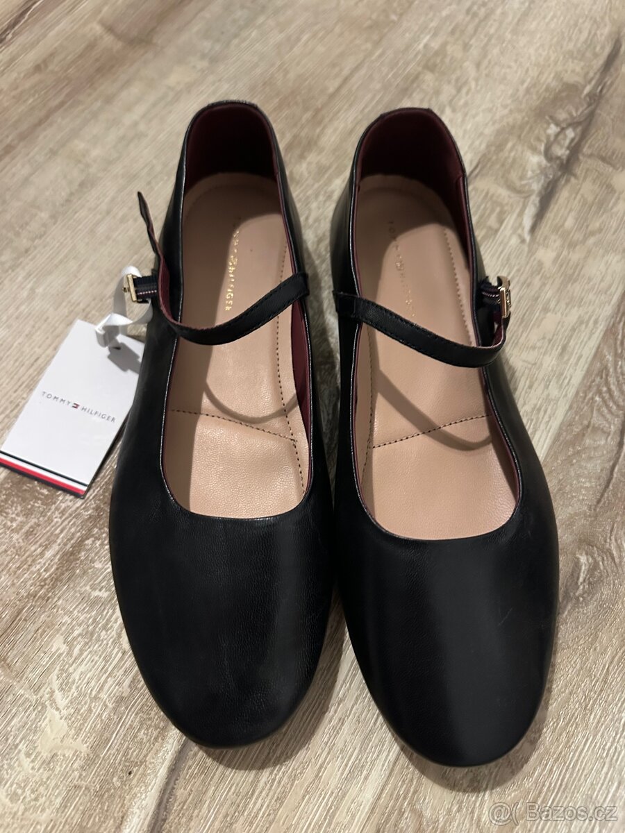 Tommy Hilfiger kožené baleriny Mary Jane - 3