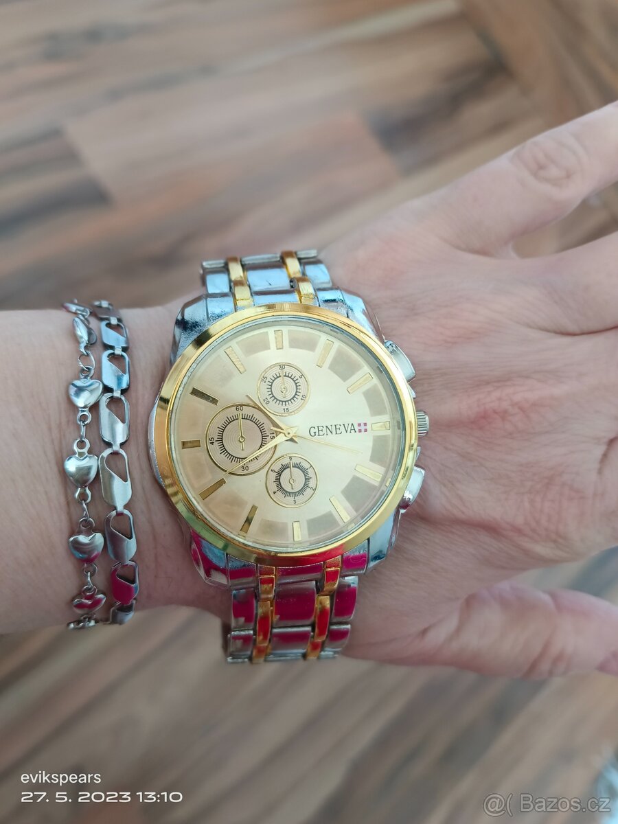 Pánské zlaté hodinky nove - 3