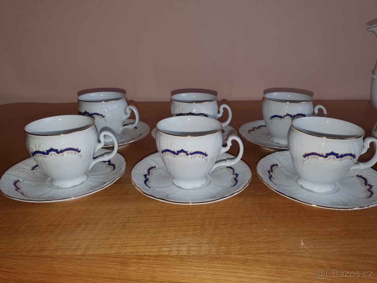 Kávový servis s modrým motivem Bernadotte - 3
