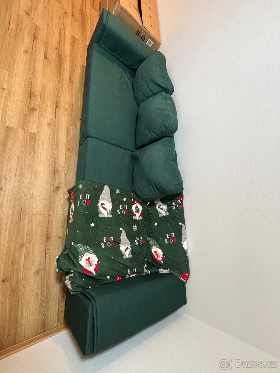 Zelený gauč nerozkládací - 3