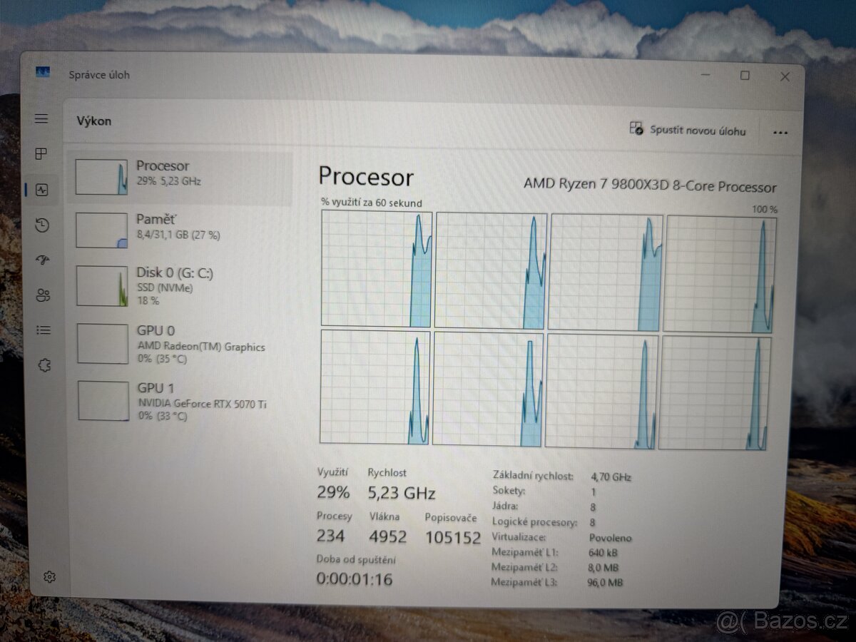 Herní PC | Ryzen 7 9800x3D, RTX 5070 Ti, 32GB DDR5, 1TB SSD - 3