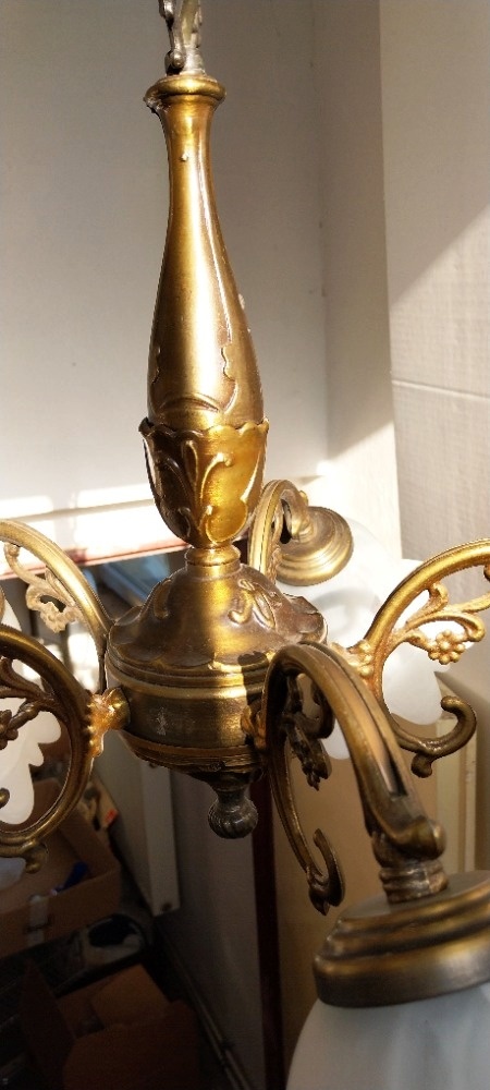 Mosazný lustr 5xE27 - 3