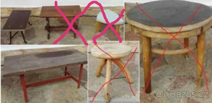různé stoličky, či štokrle, polička - 3