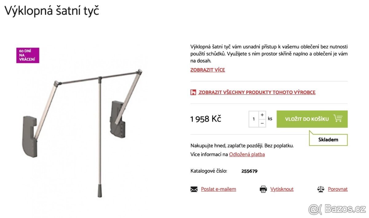 výklopné šatní tyče - 3