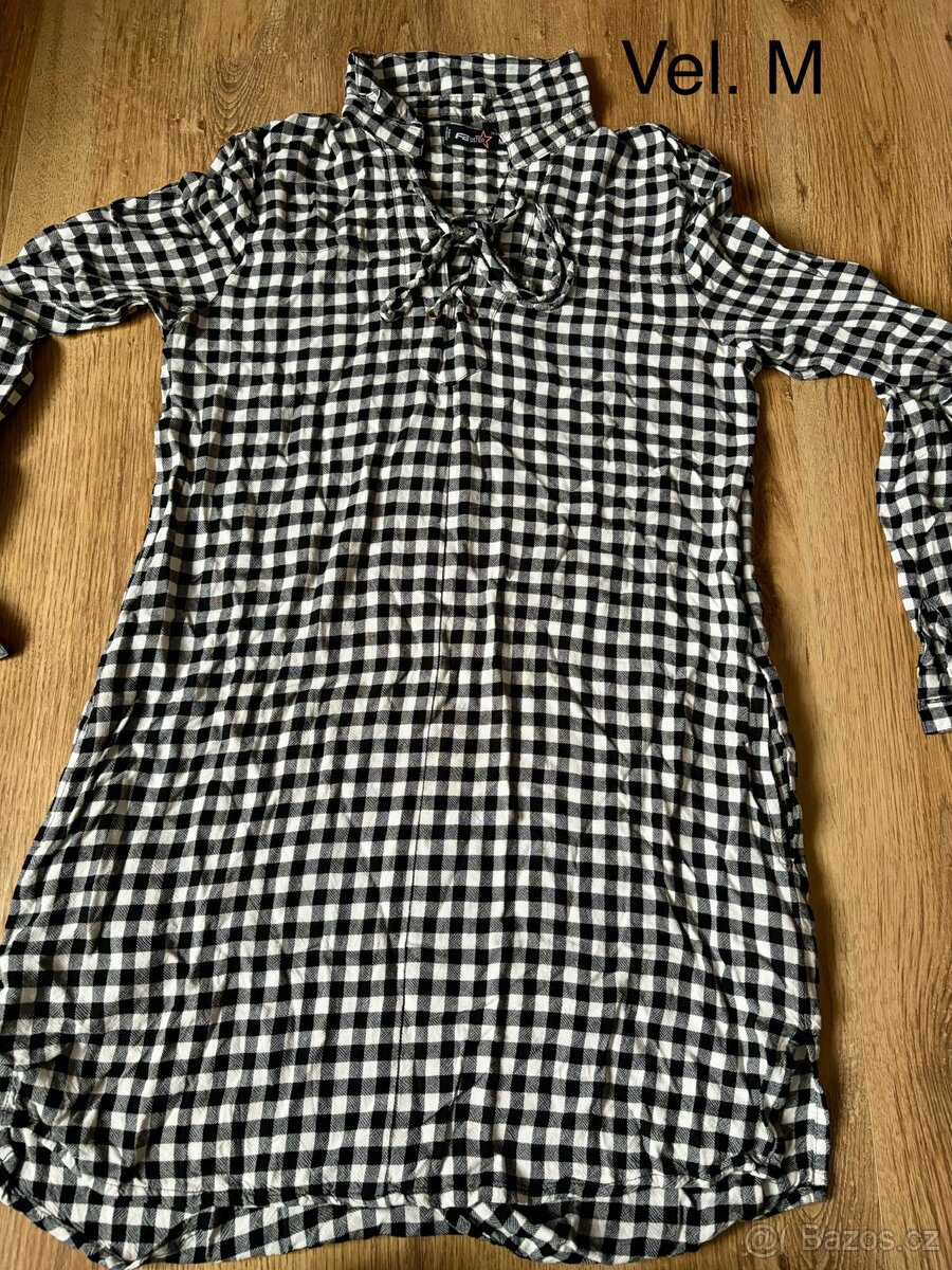 Kardigan, košile, svetr, mikinové šaty, vel. M - 3